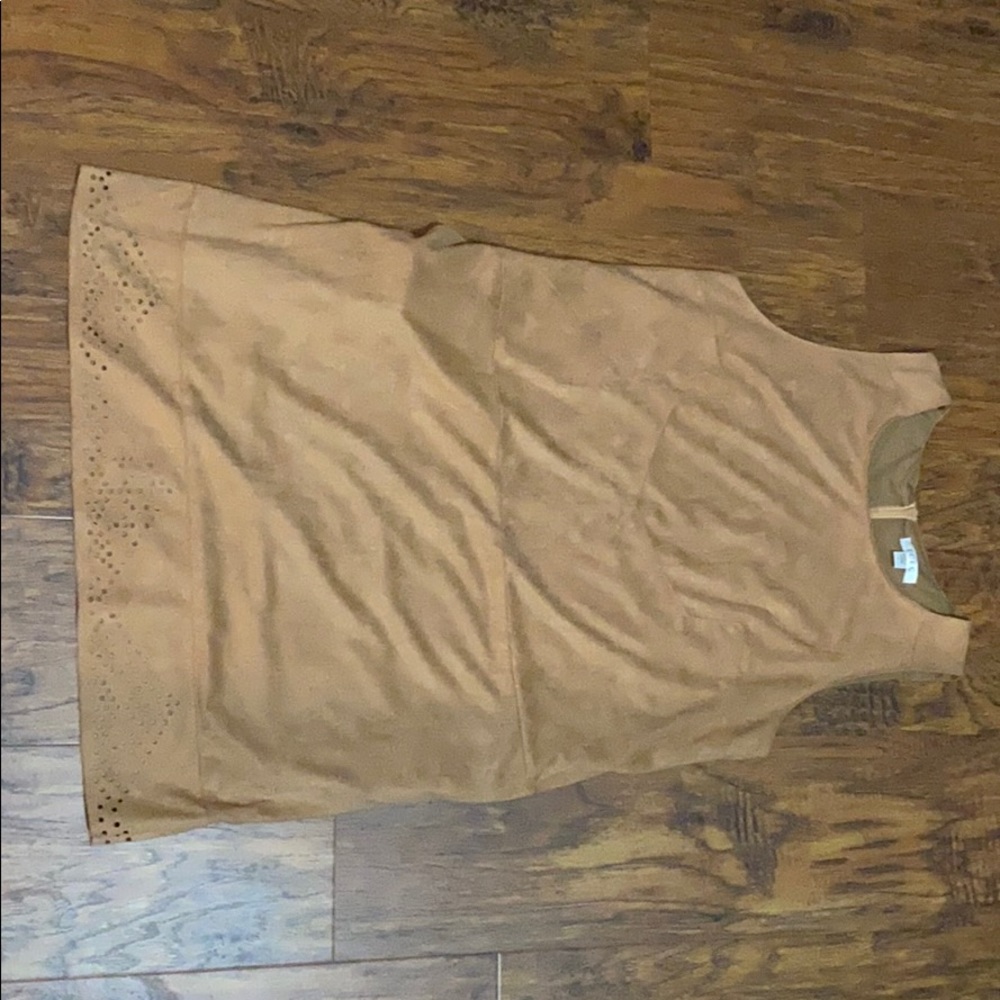 Faux suede dress